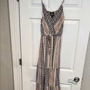 Angie Beige and Black Maxi Dress